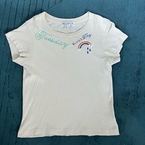 Wildfox Embroidered tee